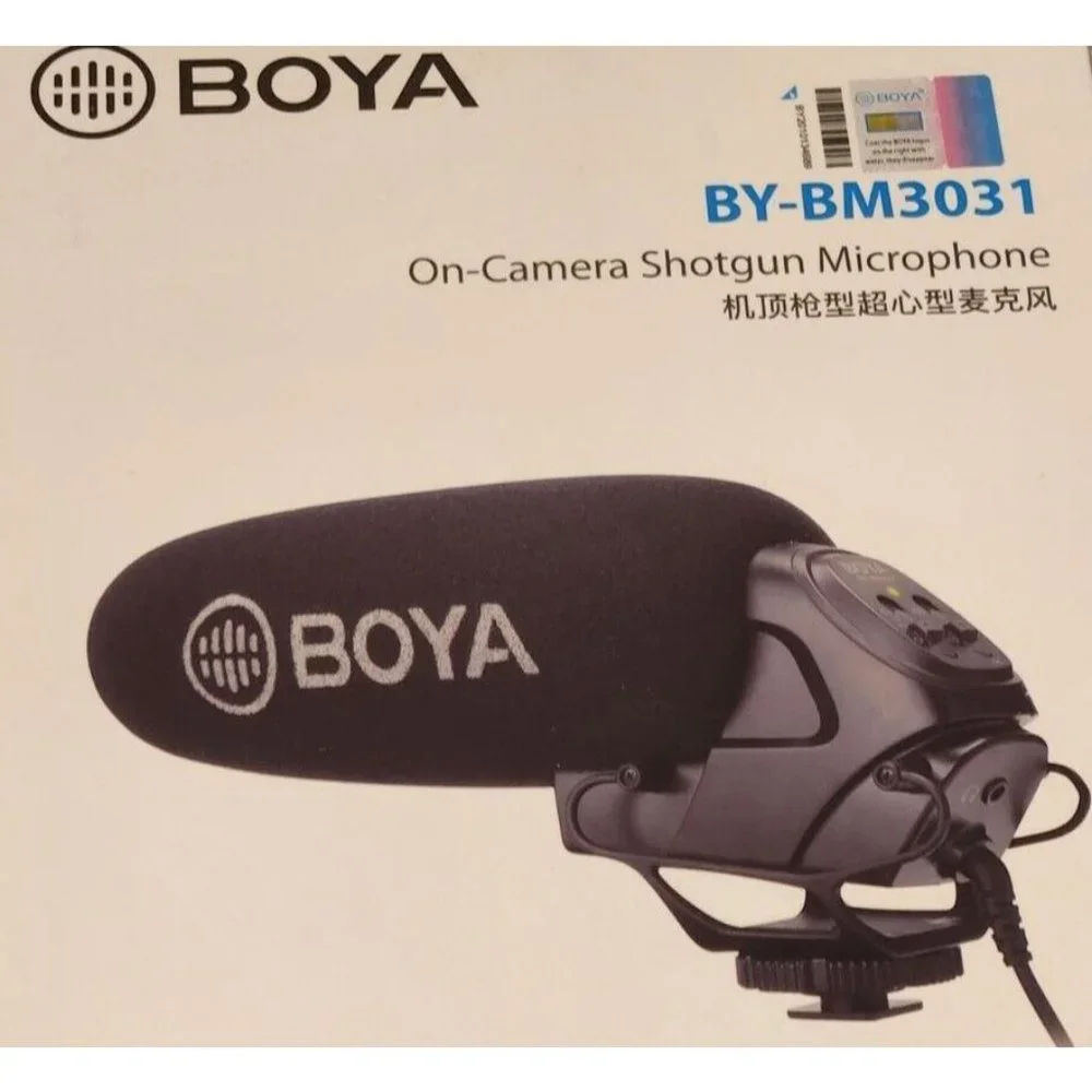 BOYA BY-BM3031 – Super Cardioid Condenser Microphone Black mic hot cold shoe new
